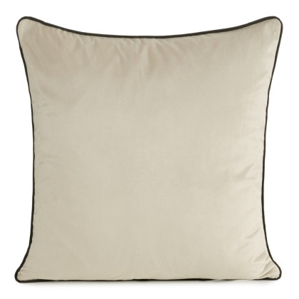 Zamatová obliečka 45x45 cm na vankúš GAJA bežová s lemovaním